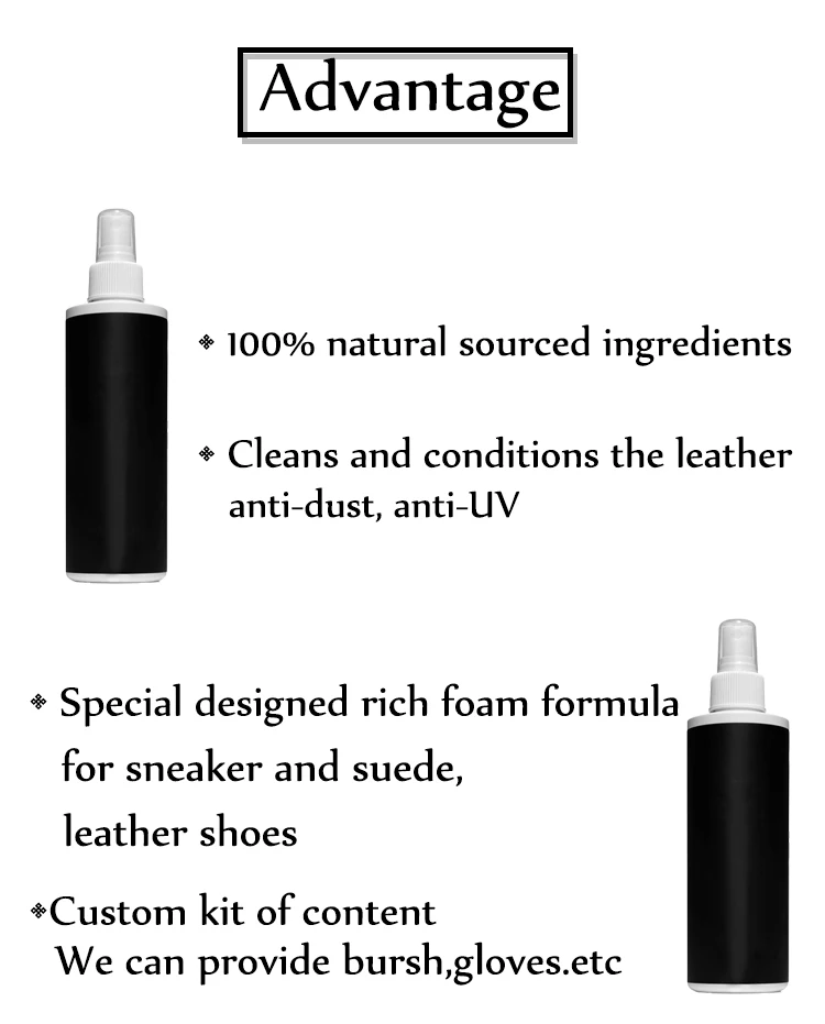 Natural Ingredients Formula Sports Shoe Cleaner Liquid Suede Nubuck