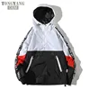 TONGYANG Hooded Jackets Men 2018 New Patchwork Color Block Pullover Jacket Fashion Tracksuit Casual Coat Men Hip Hop Streetwear