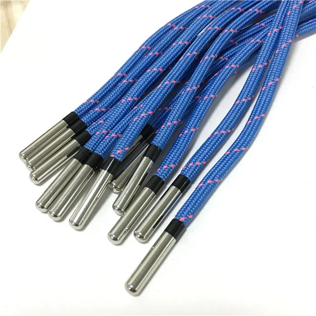 

custom high quality polyester drawstring shoelace with plastic tips