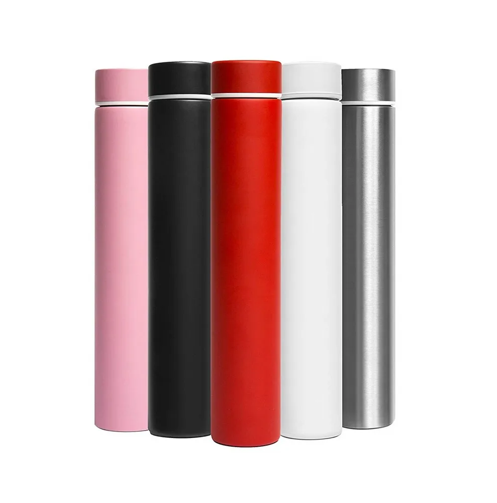 Slim Thin Stainless Steel Vacuum Insulated Thermos Cup Water Bottle