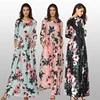New Listing Hot Sale Fashion Women Print Floral Long Sleeve Maxi Dress