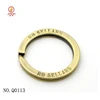 Jinzi factory new keychain item custom brand logo flat brass key ring