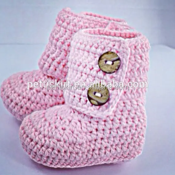 Baby Woolen Yarn Shoes With Button Baby 