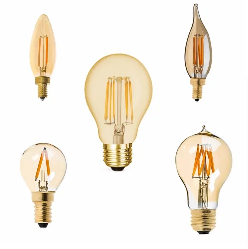 hot sale A19 G40 C32T C35 Edison Led Bulbs with Golden Tint