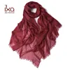 Wholesale Women Winter Oversize 100% Cashmere Solid Color Thin Plain Dye Cashmere Scarf