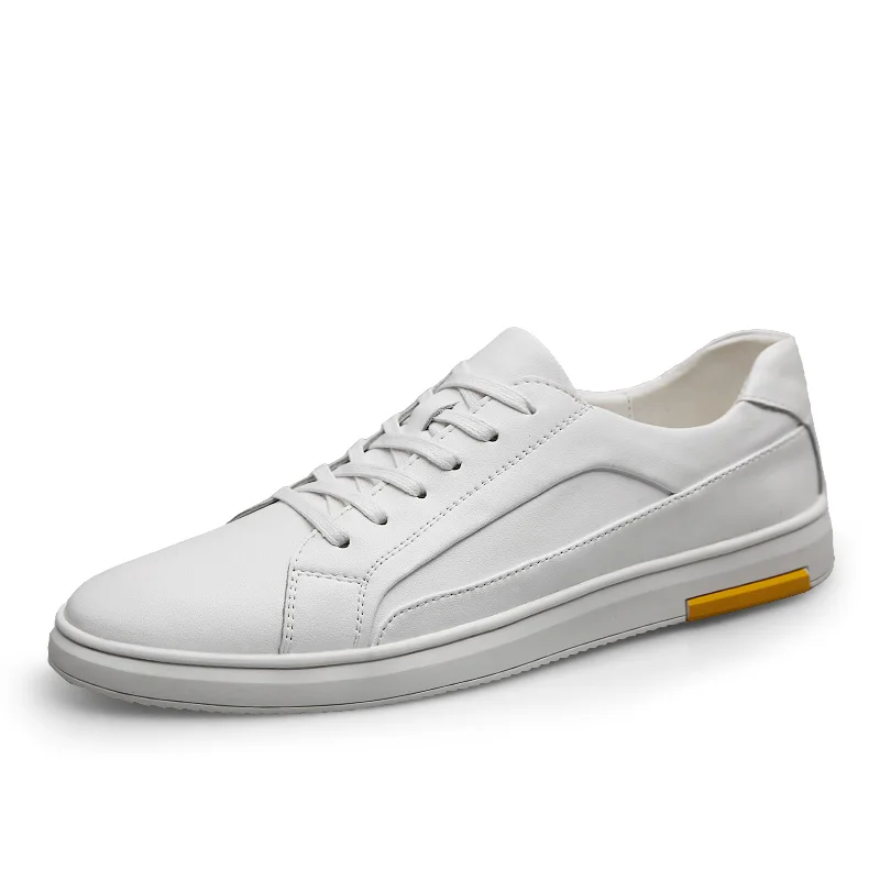 

2019 skateboard casual latest men genuine leather shoes white black leather shoes for men, Black,white
