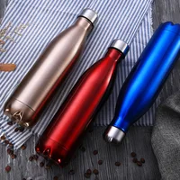 

750ml thermos bottle sport insulated stainless steel flask cola shape vacuum bottle