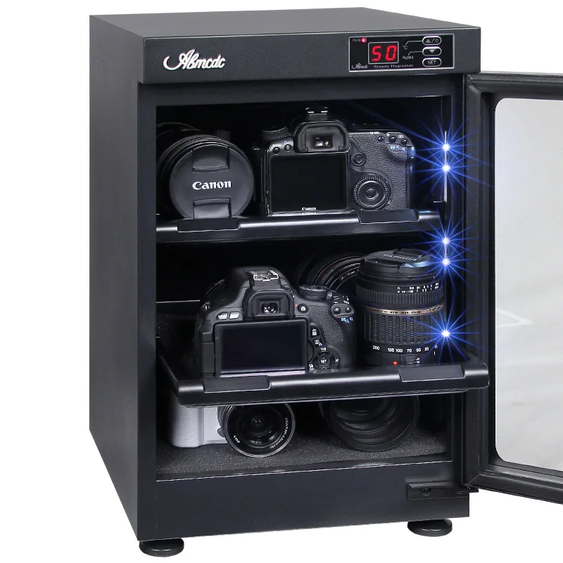 40l Electronic Dehumidifier Led Display Storage Cabinet For Dslr