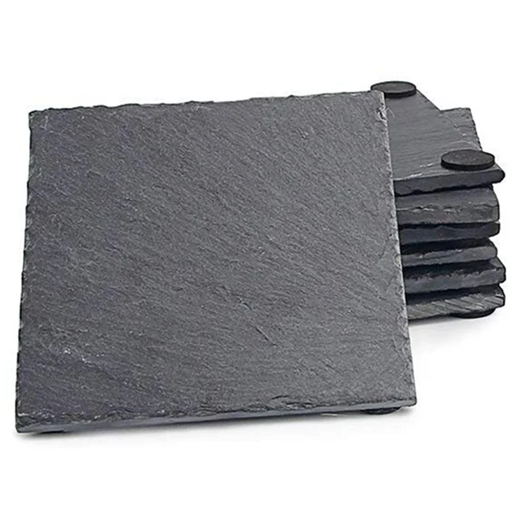 Round Natural Wholesale Slate Coaster Set Slate Coaster Buy Slate