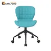 Blue Office Chair Parts,Casual Chair for Home Office Use,Fabric Office Swivel Chair