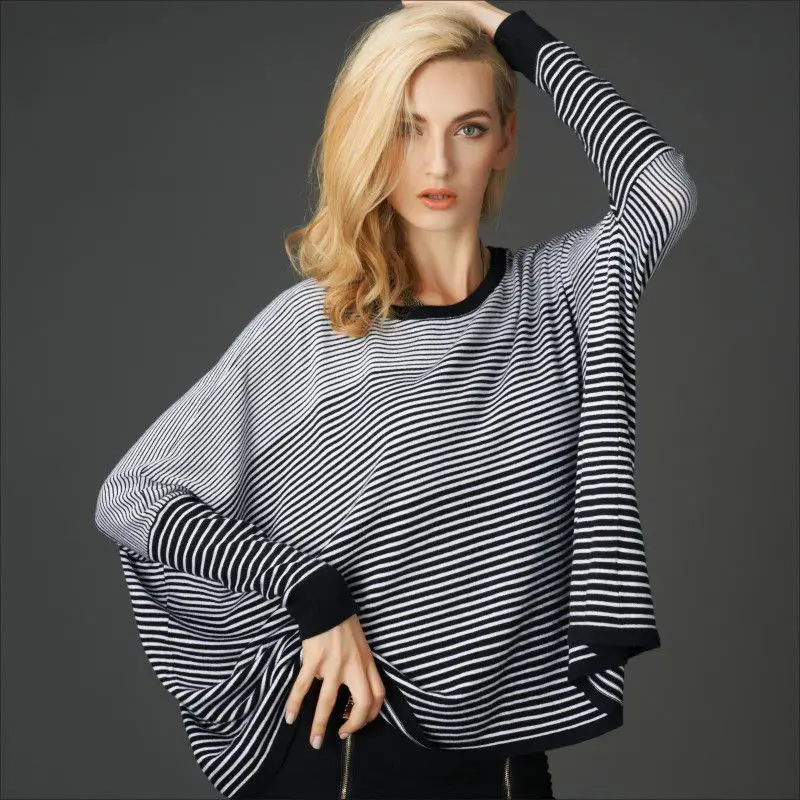 2016 New Autumn and font b winter b font European style women s round neck loose