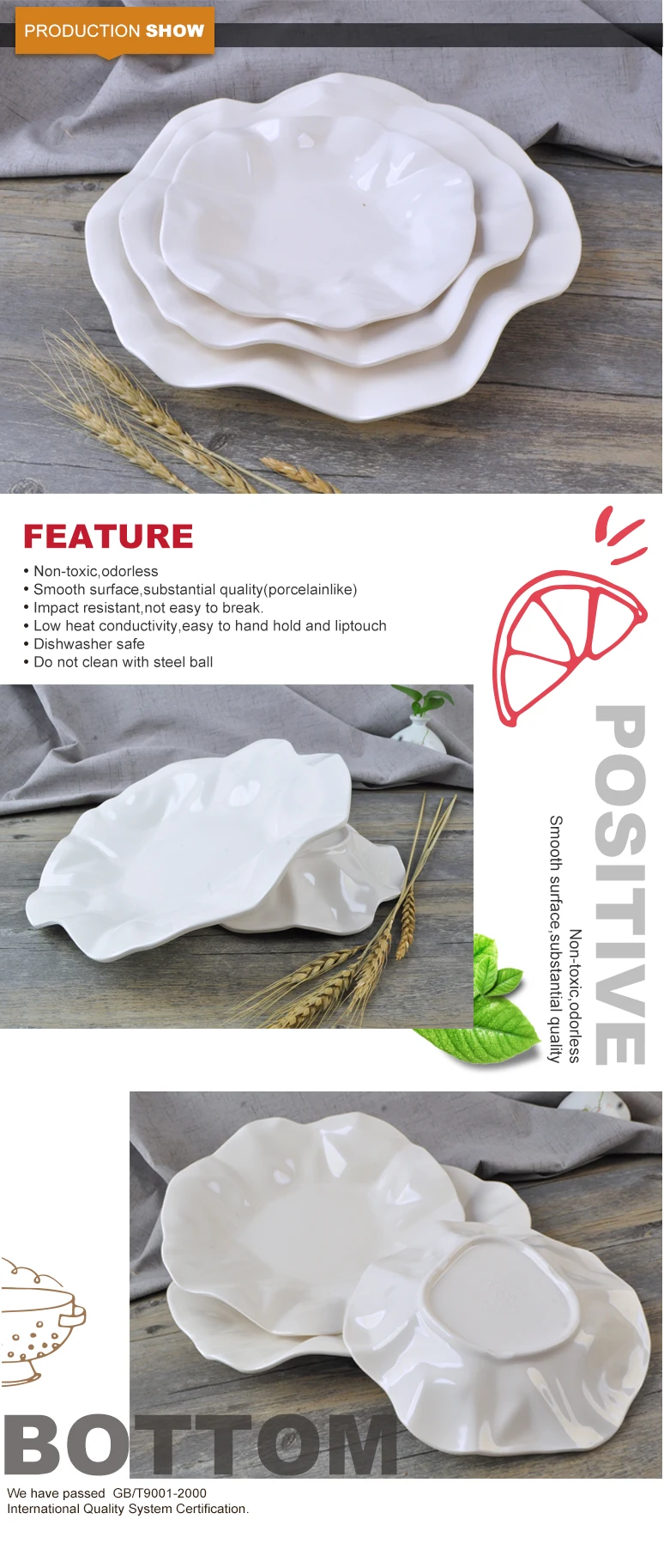 New product ruffle round white cheap charger canape restaurant melamine salad plate.1.jpg