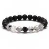 2018 Newest Triangle Shape Bead Designs Black Quartz Rutilated Lava Stone Men Women Bracelet
