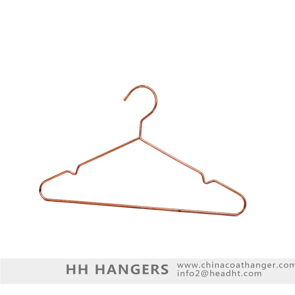 

Rose Gold copper metal Laundry wire adult shirt coat hanger for cloth