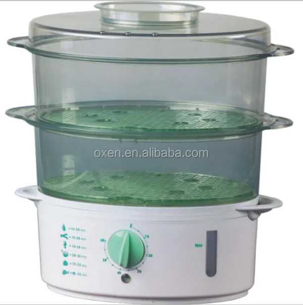 Plastic Fast Heating 8l Electric Steamer/2 Layer Commercial Food