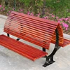 Double Sided lounging bench outside backyard plastic wooden resting bench
