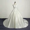 2019 Ball Gown Satin Wedding Dresses Real Pictures Bridal Gown