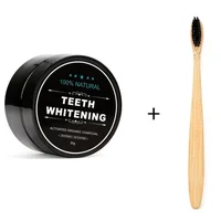 

Private Label with Bamboo Toothbrush 100% Natural Activated Charcoal Teeth Whitening Powder