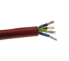 Brick Red and Black SiHF Silicone Cable