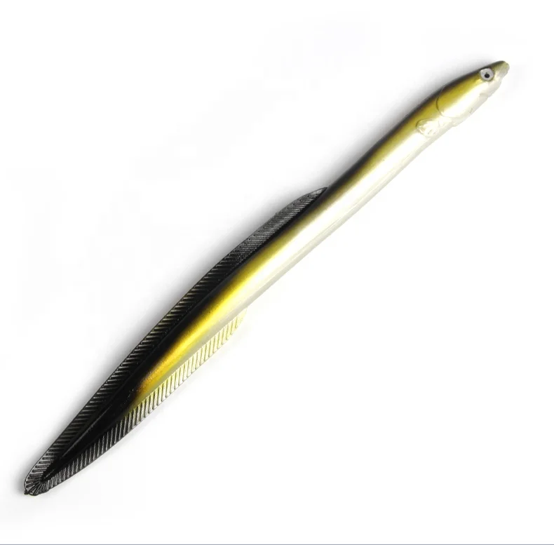 

low profit 58g30cm big eel bait black soft plastic bait lifelike eel fishing lure