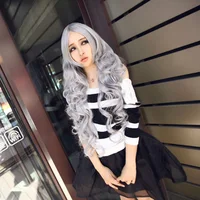 

Hot Sales Women Fashion Synthetic Hair Wig Long Curly Deep Wave Human Hair Wigs