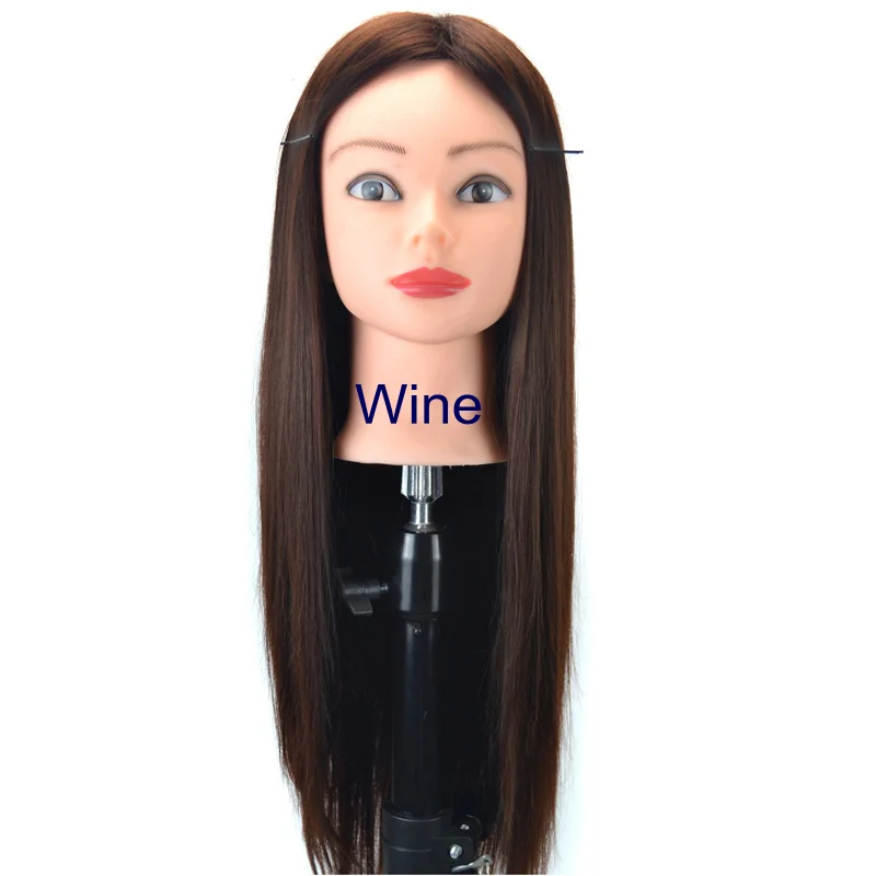 

Barbershop Hairdressing Cosmetology Training Mannequin Head, Blond wine brown grey