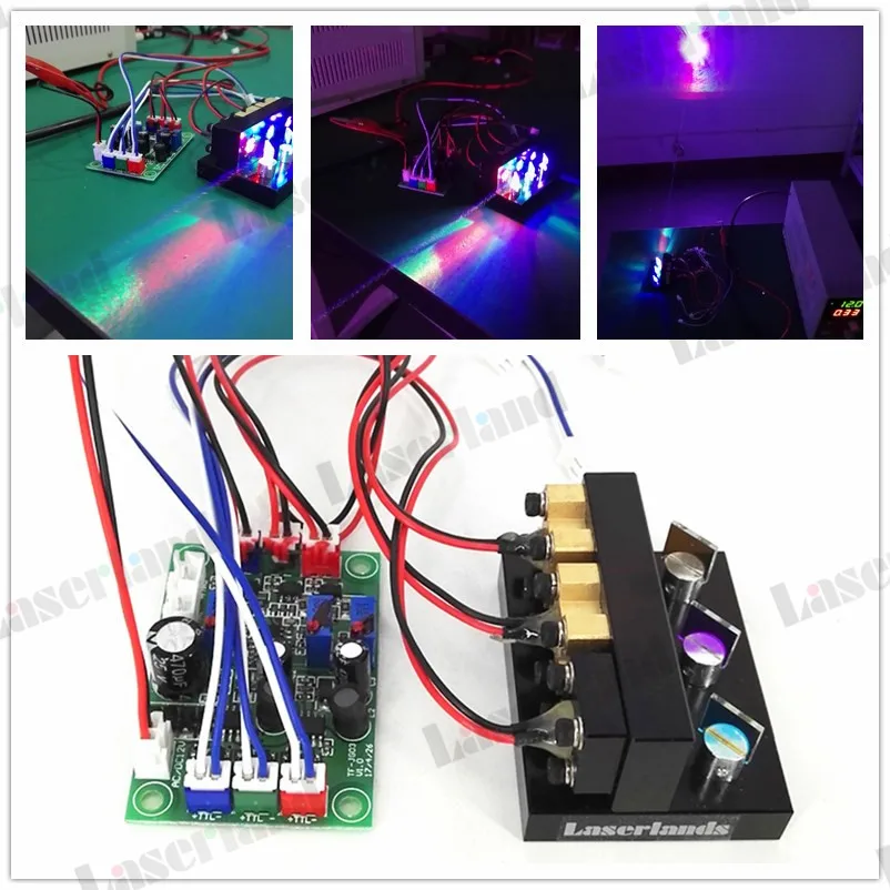 
RGB White Laser Module 300mW Red 650nm 100mW Green 532nm 50mW Blue 450nm 150mW 