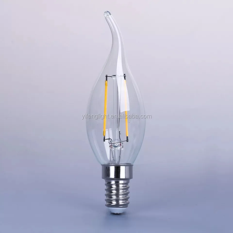 2020 hot sale LED filament lamps useful decorative filament led Tip candle C35 5W