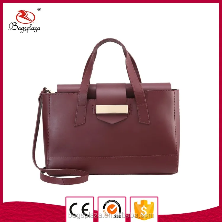 Uk Stylish Plain Pure Leather Bag 