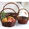 Store wicker baskets handle holiday gifts Willow Picnic baskets bread and sundries