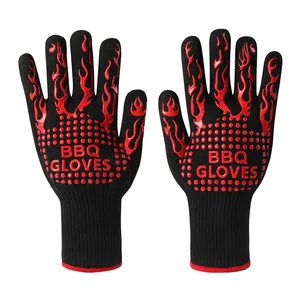 Image of Customized Barbecue Oven Glove Handschuh OEM 932F Extreme Heat Resistant Gloves Grill BBQ Gloves