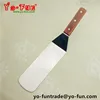 YBJ606 USA pattern wooden handle round end blade grill spatula stainless steel flat turner
