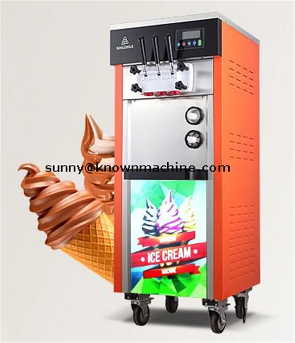 3 Flavor Rainbow Jam Commercial Soft Serve Ice Cream