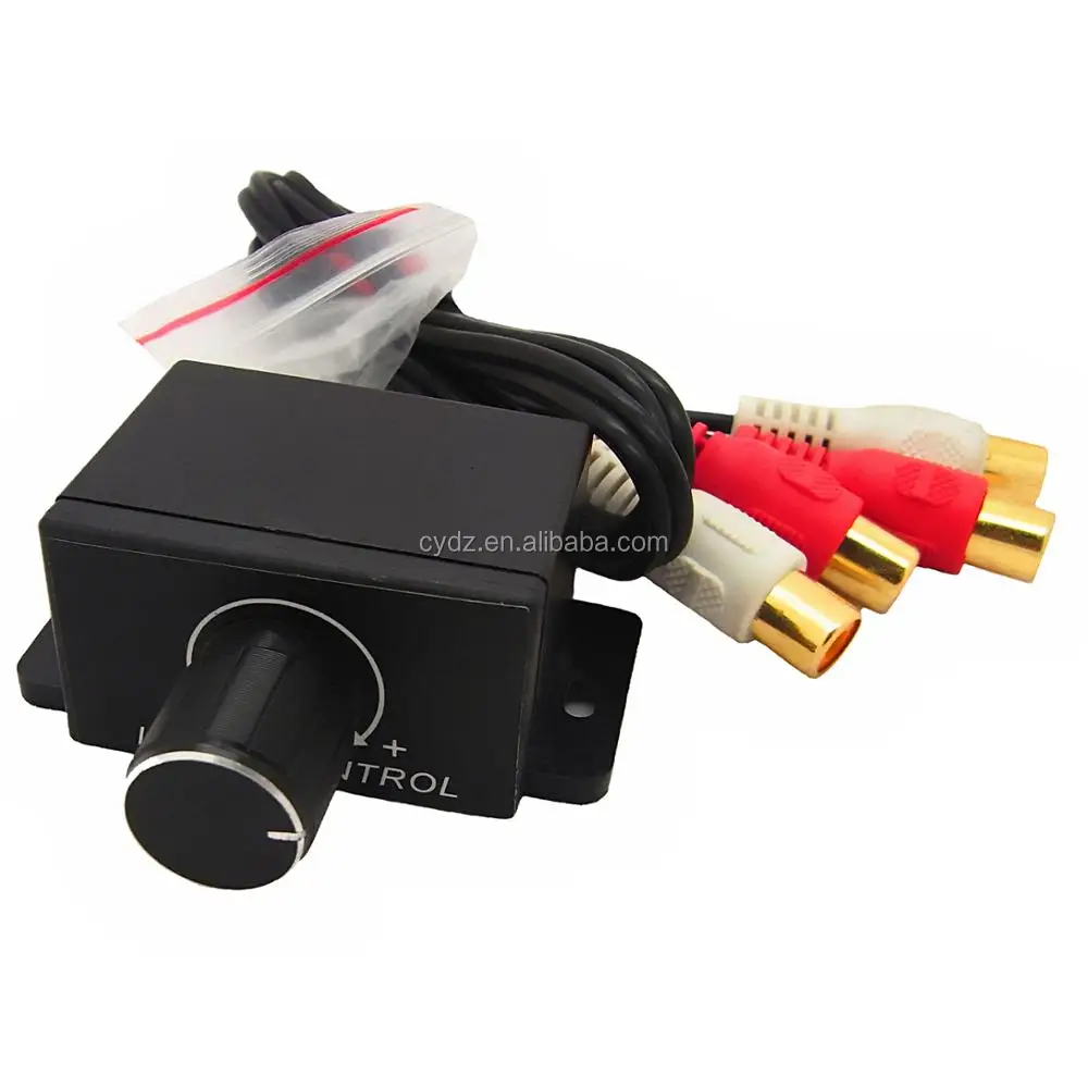 

Universal Car Audio Amplifier Bass Boost RCA Level Remote Volume Control Knob US
