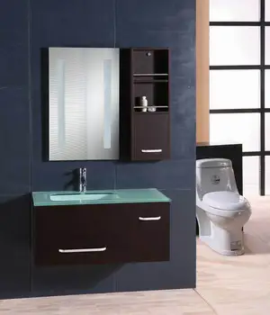 Classic Design Mdf Glass Wash Basin Bathroom Mirror Cabinet