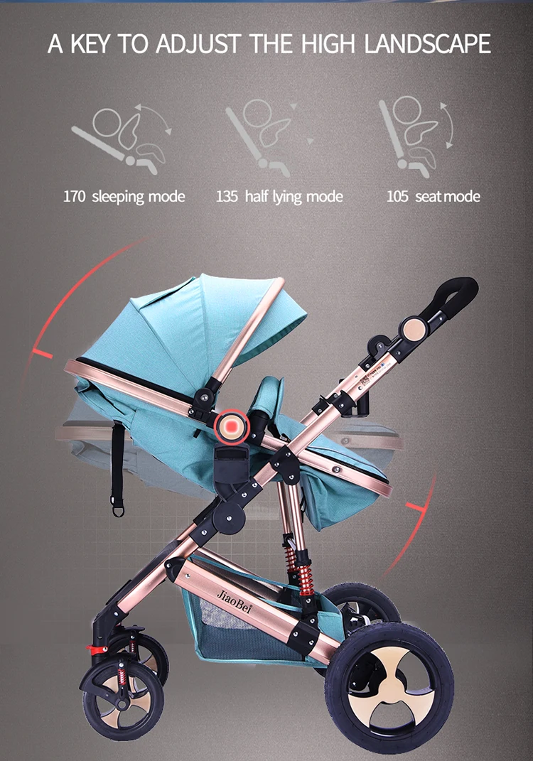 2 In 1 Baby Stroller For Newborn And Toddler Convertible Compact Single