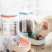 

Manufacturer wholesale blue grey pet product automatic food water dispenser for dog cat
