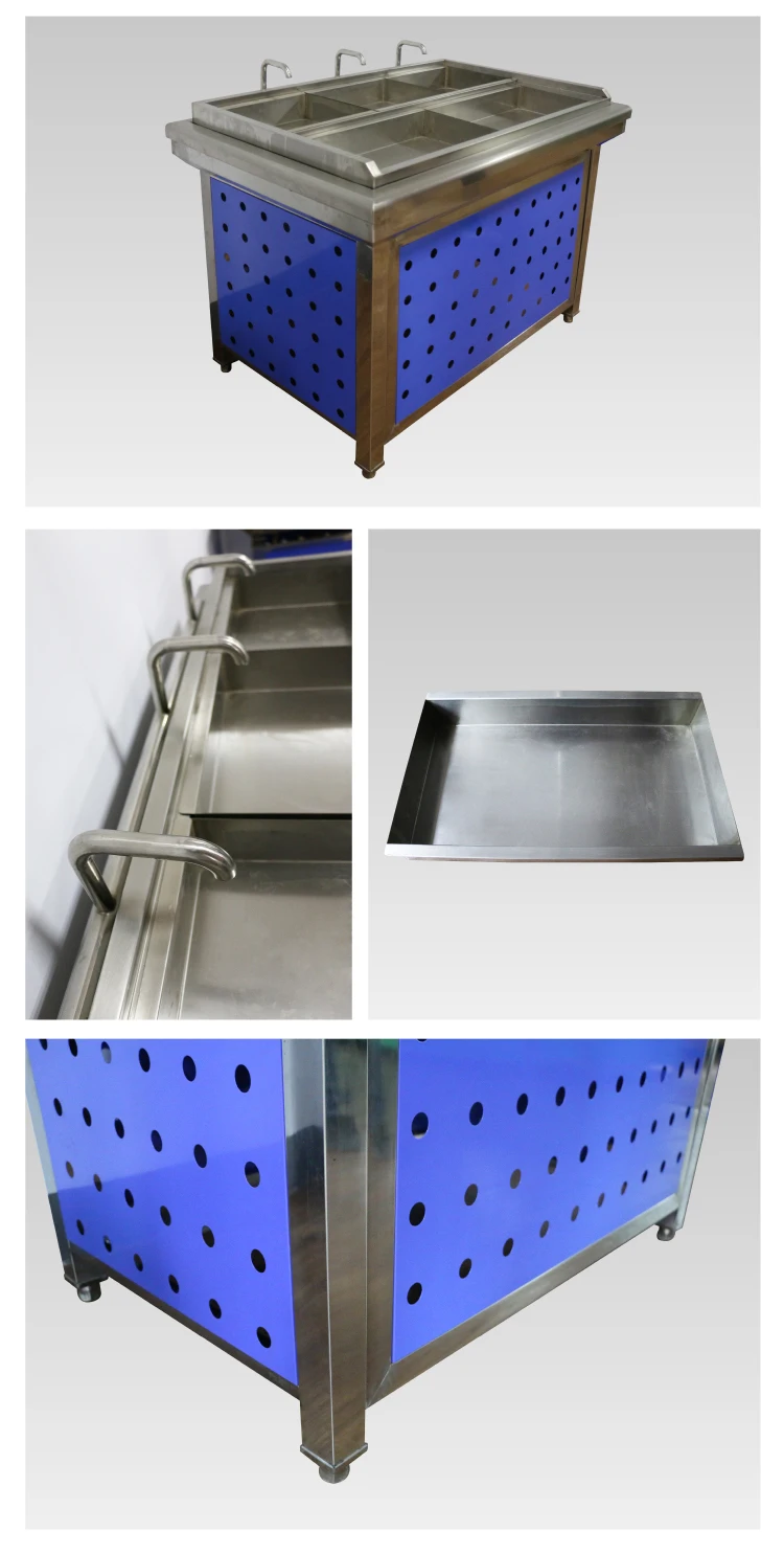 Customized Stainless Steel Seafood Display Table/fish Processing Table