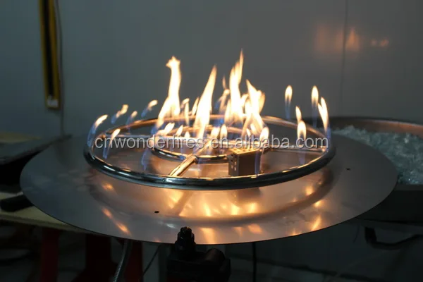 Round Flat Pan With Ring Burner Fire Pit Kit For Propanes And