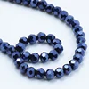 Faceted crystal blue hamtite glass beads for headband