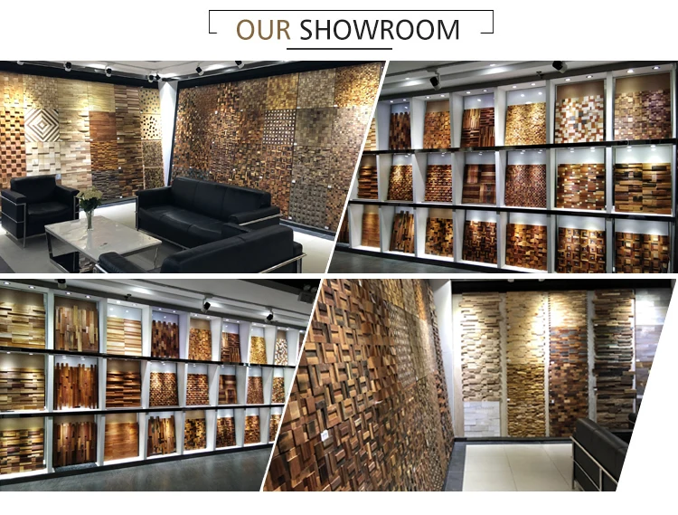 Solid wood mosaic texture wall decoration materials