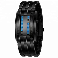 

2018 New Modern Design Men Binary Watch Women Sport Analog Double Row Light Watches Factory Directly Sale Wristwatch Wholesale
