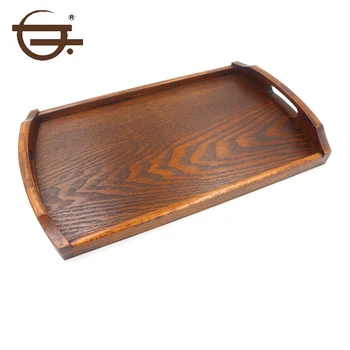 wood serving tray with handles