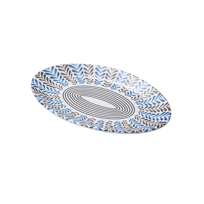 

Wholesale restaurant light weight melamine oval dinner plate, Multicolor