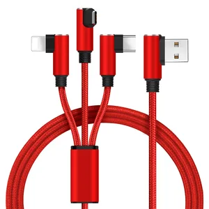 3 1 Micro USB Type C iPhone Charging Cable