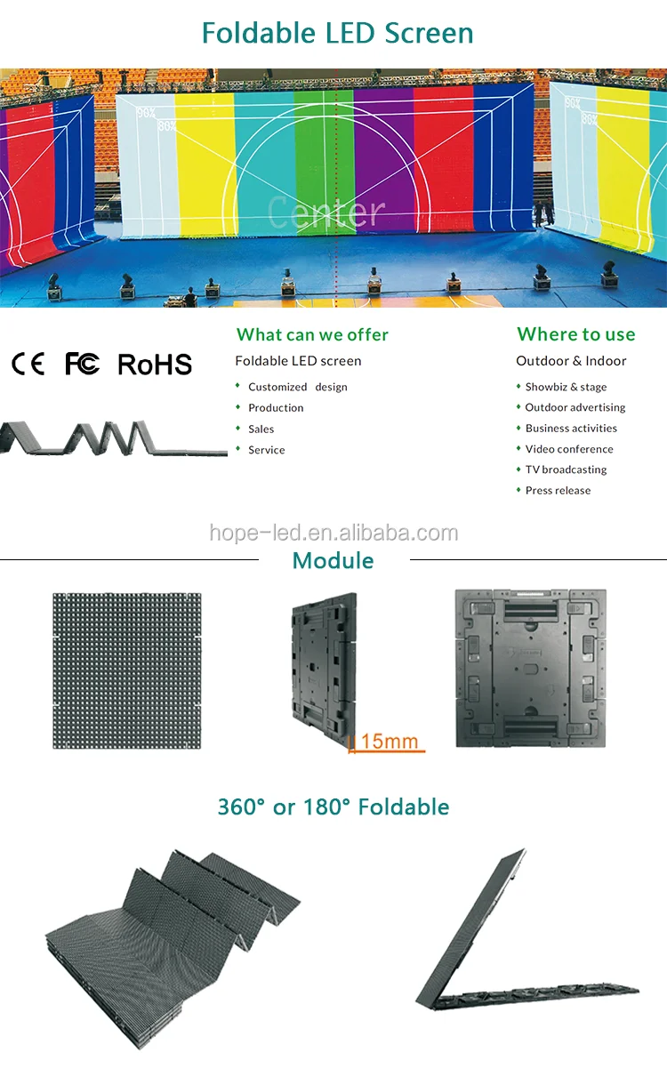 Outdoor & Indoor P10 P8 P6 P5 P4 P3 Novastar Wireless control flexible led module G-energy Kinglight Wedding scene LED screen