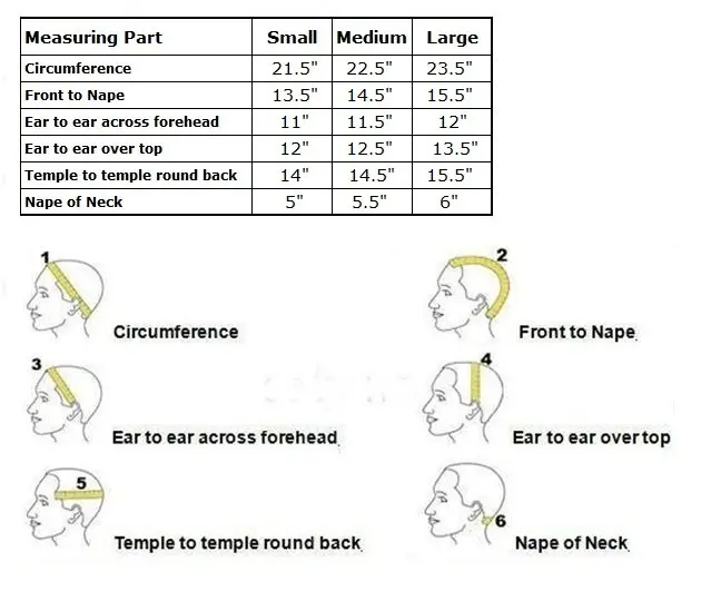 lace wig cap sizes