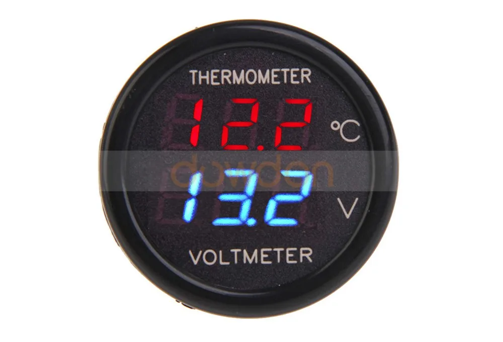 digital auto motorrad batterie voltmeter thermometer detektor 2