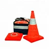 High quality ABS 750mm adjustable flashing traffic cone with bag
