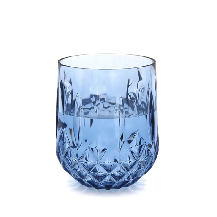 

Factory price clear thick plastic drinking cup colored acrylic wine glasses